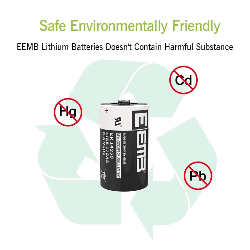 Amazon | EEMB ER14250 1/2AA 3.6V リチウム電池 Li-SOCL₂非充電式電池